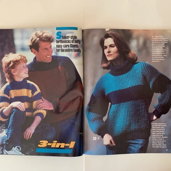 Knitting With Simplicity Magazine 30 Winning Fall Designs Full Patterns Included - Picture 16 of 17